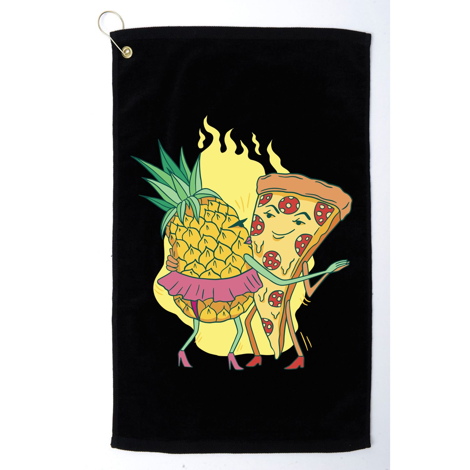 Pizza And Pineapple Dancing Golf Towel