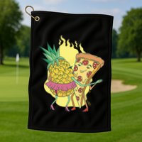 Pizza And Pineapple Dancing Golf Towel