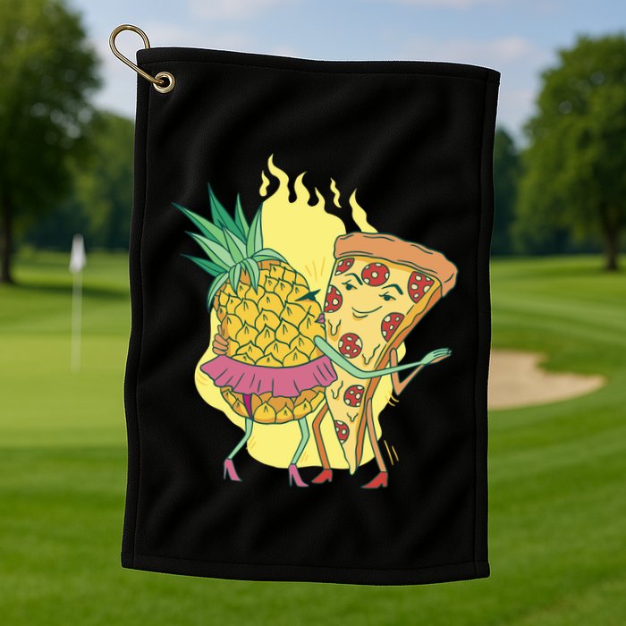 Pizza And Pineapple Dancing Golf Towel