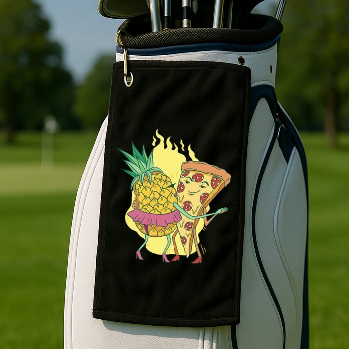 Pizza And Pineapple Dancing Golf Towel