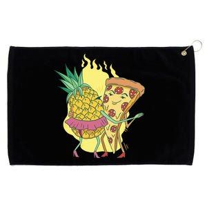 Pizza And Pineapple Dancing Grommeted Golf Towel