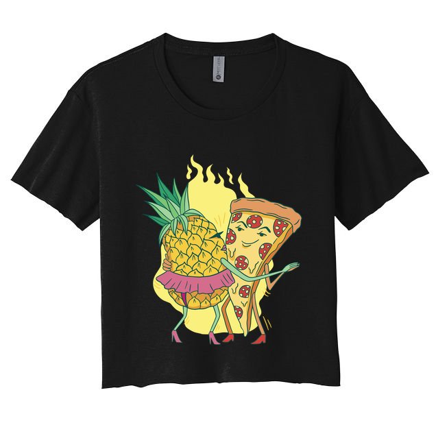 Pizza And Pineapple Dancing Crop Top