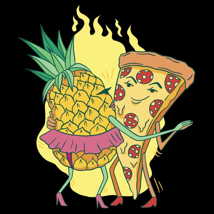 Pizza And Pineapple Dancing Crop Top