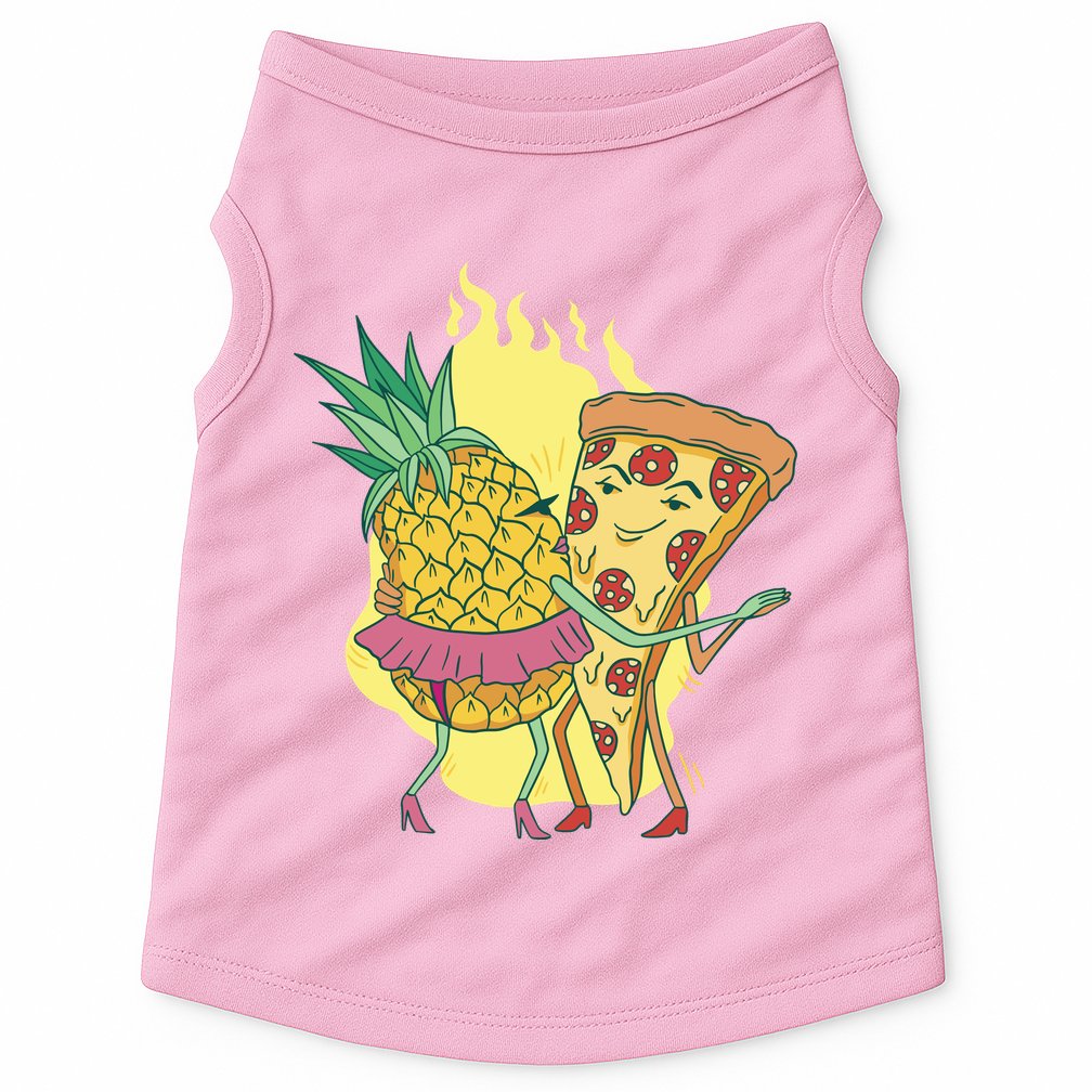 Pizza And Pineapple Dancing Doggie Tank