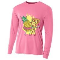 Pizza And Pineapple Dancing Cooling Performance Long Sleeve Crew