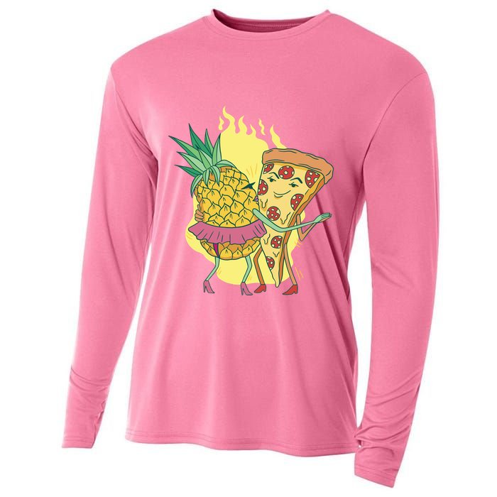 Pizza And Pineapple Dancing Cooling Performance Long Sleeve Crew