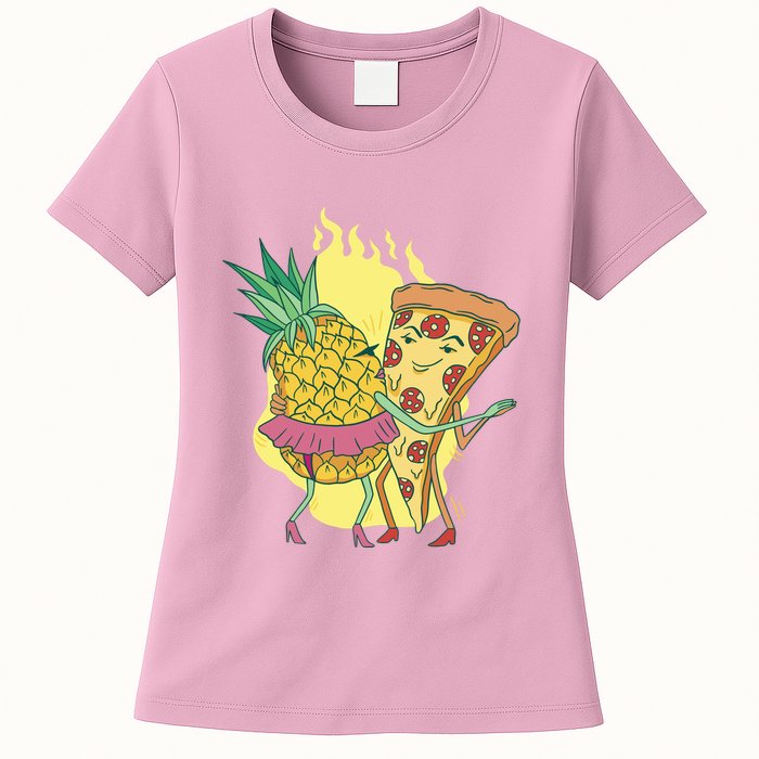 Pizza And Pineapple Dancing Womens T-Shirt