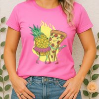 Pizza And Pineapple Dancing Womens T-Shirt