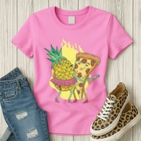 Pizza And Pineapple Dancing Womens T-Shirt