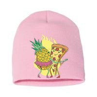 Pizza And Pineapple Dancing Short Acrylic Beanie