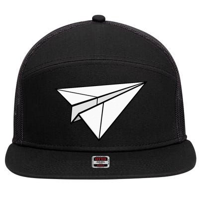 Paper Airplane 7 Panel Mesh Trucker Snapback Hat