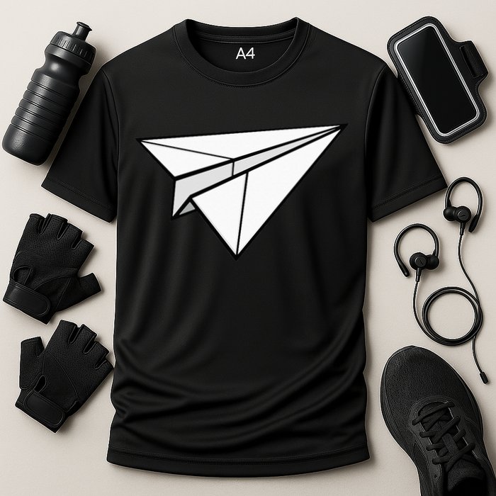 Paper Airplane Cooling Performance Crew T-Shirt