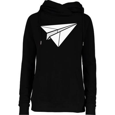 Paper Airplane Womens Funnel Neck Pullover Hood