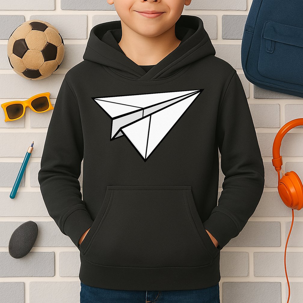 Paper Airplane Kids Hoodie