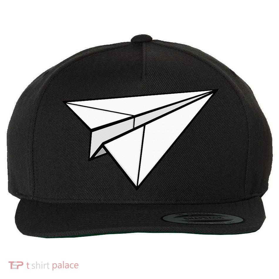 Paper Airplane Wool Snapback Cap