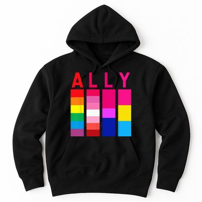 Proud Ally Pride Rainbow LGBT Ally Hoodie