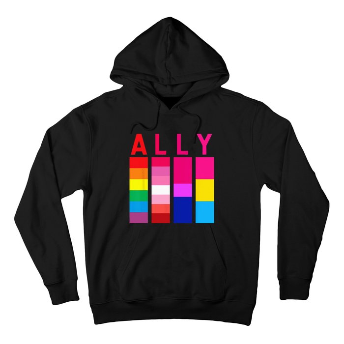 Proud Ally Pride Rainbow LGBT Ally Hoodie