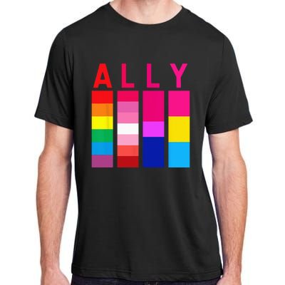 Proud Ally Pride Rainbow LGBT Ally Adult ChromaSoft Performance T-Shirt