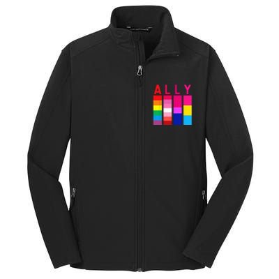 Proud Ally Pride Rainbow LGBT Ally Core Soft Shell Jacket