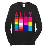 Proud Ally Pride Rainbow LGBT Ally Tall Long Sleeve T-Shirt