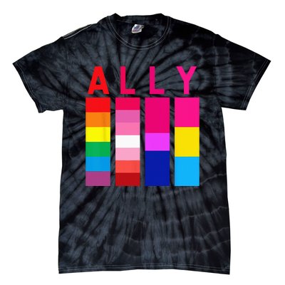 Proud Ally Pride Rainbow LGBT Ally Tie-Dye T-Shirt