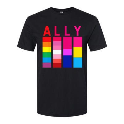 Proud Ally Pride Rainbow LGBT Ally Softstyle CVC T-Shirt