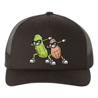 Peanut And Pickle Dabbing Peanut Butter Lover Yupoong Adult 5-Panel Trucker Hat