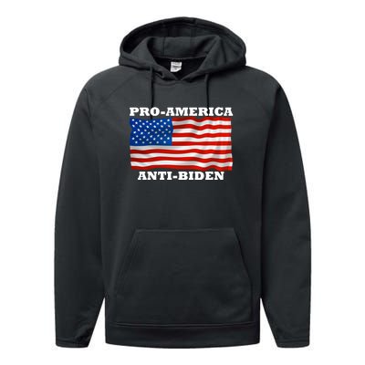 Pro-America Anti-Biden   Performance Fleece Hoodie