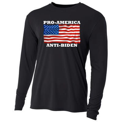 Pro-America Anti-Biden   Cooling Performance Long Sleeve Crew