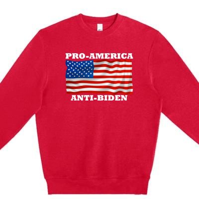 Pro-America Anti-Biden   Premium Crewneck Sweatshirt