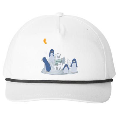 Penguins And Polar Bear Pop Art Tee Great Gift Funny Vintage Christmas Gift Snapback Five-Panel Rope Hat