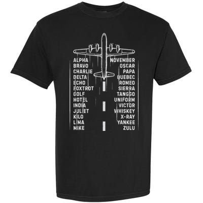 Phonetic Alphabet Pilot Airplane Aviation Vintage Gifts Garment-Dyed Heavyweight T-Shirt