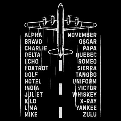 Phonetic Alphabet Pilot Airplane Aviation Vintage Gifts T-Shirt