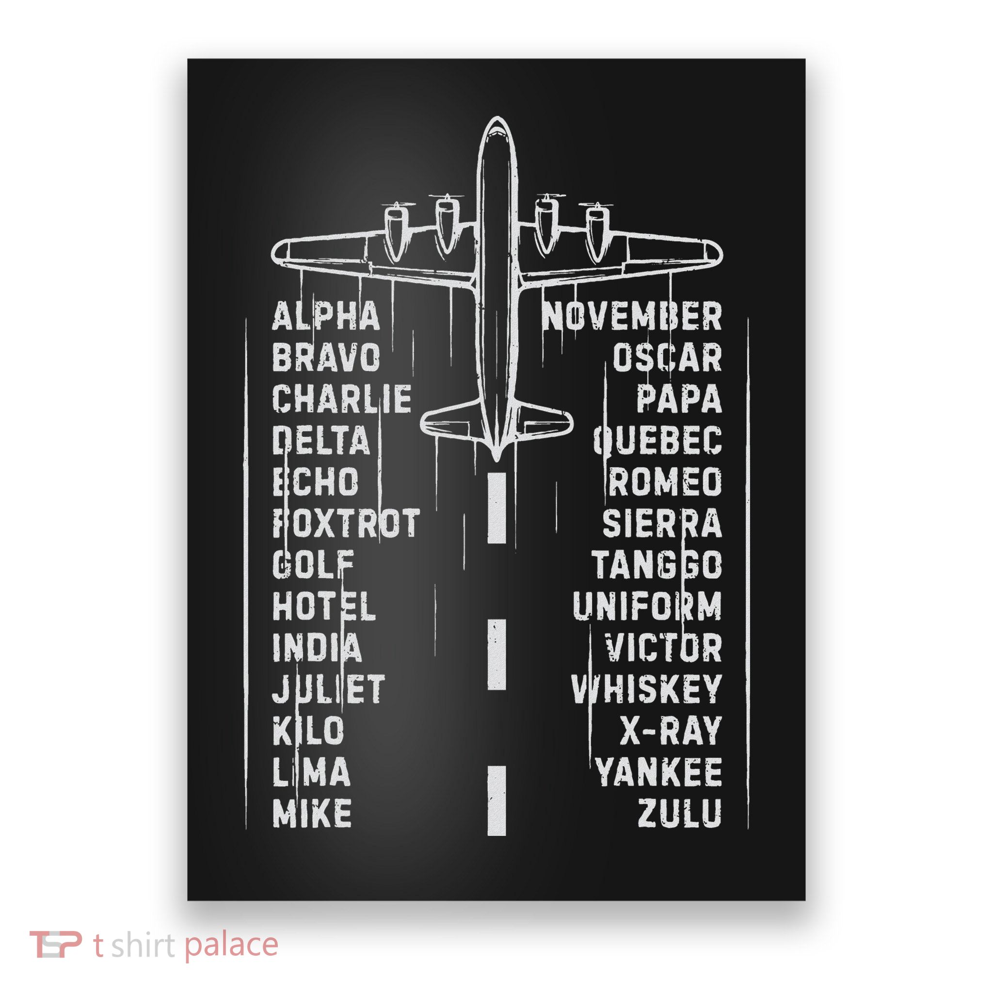 Phonetic Alphabet Pilot Airplane Aviation Vintage Gifts Poster
