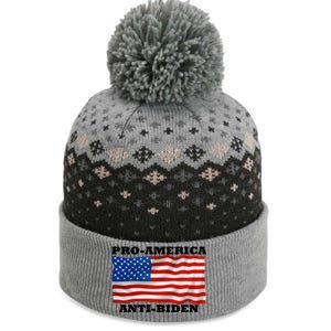 Pro America  Anti Biden , Pro America Anti Biden The Baniff Cuffed Pom Beanie