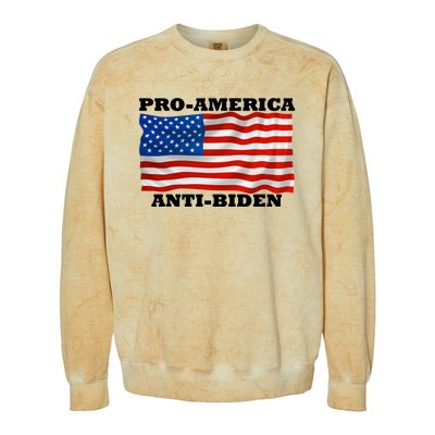 Pro America  Anti Biden , Pro America Anti Biden Colorblast Crewneck Sweatshirt