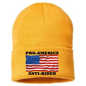 Pro America  Anti Biden , Pro America Anti Biden Sustainable Knit Beanie