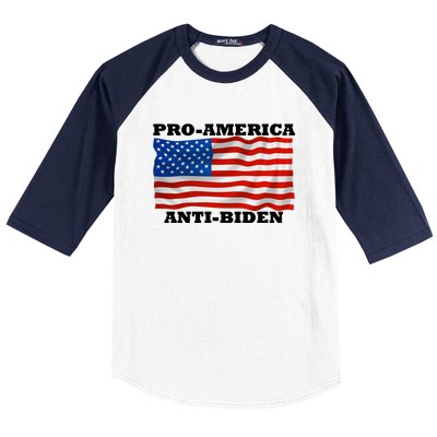 Pro America  Anti Biden , Pro America Anti Biden Baseball Sleeve Shirt