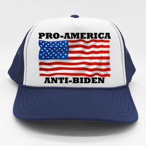 Pro America  Anti Biden , Pro America Anti Biden Trucker Hat