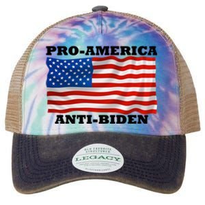 Pro America  Anti Biden , Pro America Anti Biden Legacy Tie Dye Trucker Hat