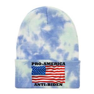 Pro America  Anti Biden , Pro America Anti Biden Tie Dye 12in Knit Beanie