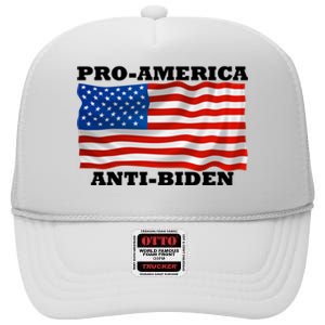 Pro America  Anti Biden , Pro America Anti Biden High Crown Mesh Back Trucker Hat