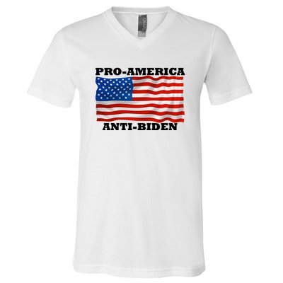 Pro America  Anti Biden , Pro America Anti Biden V-Neck T-Shirt