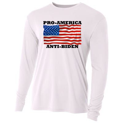 Pro America  Anti Biden , Pro America Anti Biden Cooling Performance Long Sleeve Crew