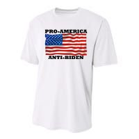 Pro America  Anti Biden , Pro America Anti Biden Performance Sprint T-Shirt