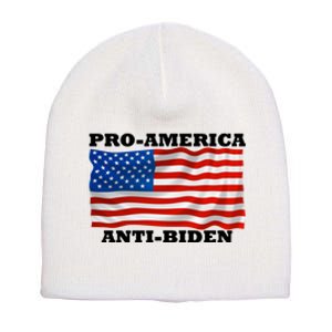 Pro America  Anti Biden , Pro America Anti Biden Short Acrylic Beanie