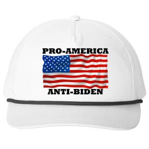 Pro America  Anti Biden , Pro America Anti Biden Snapback Five-Panel Rope Hat