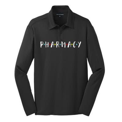 Pharmacy Assistant Pharmacist Funny Pharmacy Technician Silk Touch Performance Long Sleeve Polo