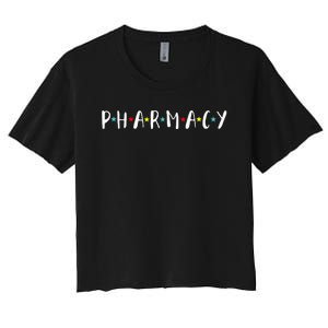 Pharmacy Assistant Pharmacist Funny Pharmacy Technician Women's Crop Top Tee