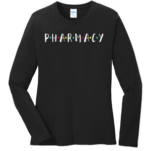 Pharmacy Assistant Pharmacist Funny Pharmacy Technician Ladies Long Sleeve Shirt